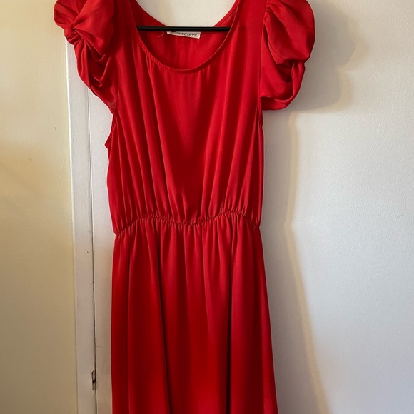Birdseye Red fit and flare shift dress - Picture 4 of 5